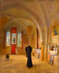 O estúdio dos artistas, a capela velha, La Boissiere, Chateauden, c.1909